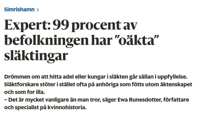 Föredraget på Österlens museum på Släktforskningens dag den 21 januari