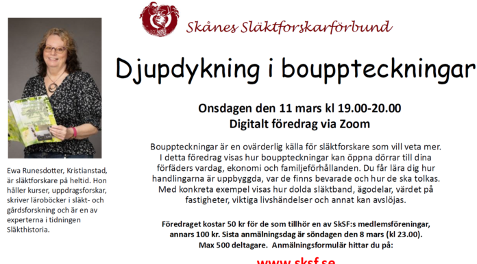 Vintern/Vårens kurser och föredrag